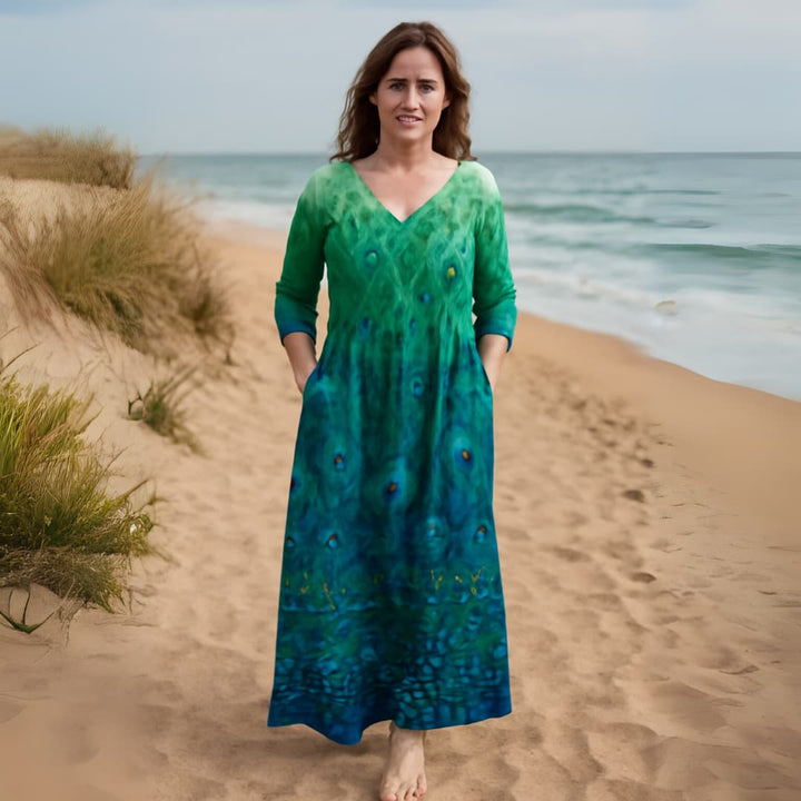 Skye - Royal Plumage Tummy Coverage Dress