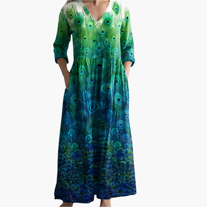Skye - Royal Plumage Tummy Coverage Dress